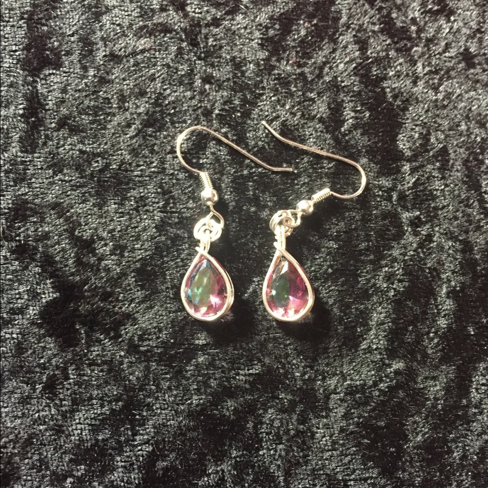 Fire topaz earrings